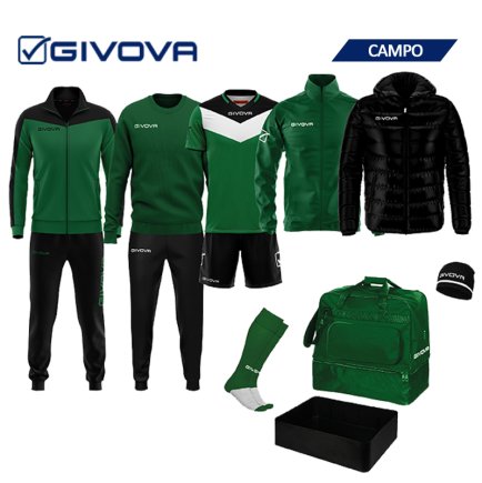 Бокс сет набор футболиста Givova Campo цвет: зеленый/ерный