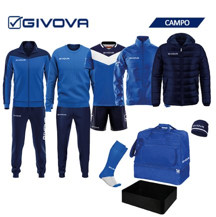 Бокс сет набор футболиста Givova Campo цвет: синий/белый