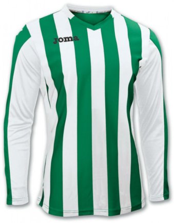 Футболка ігрова з довгим рукавом Joma COPA 100002.450 зелено-біла