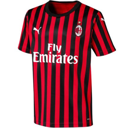 Футболка спортивная Puma AC Milan Home Shirt Replica SS Jr 755861 01 Футболка спортивная Puma AC Milan Home Shirt Replica SS Jr 755861 01