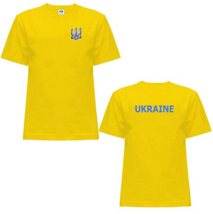 Футболка Украина для фаната JHK KID COMFORT Ukraine детская цвет: желтый