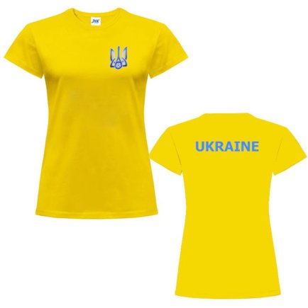 Футболка Украина для фаната JHK LADY COMFORT Ukraine женская цвет: желтый