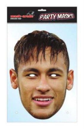 Маска картонная Barcelona Neymar (картонная маска Барселона Неймар)