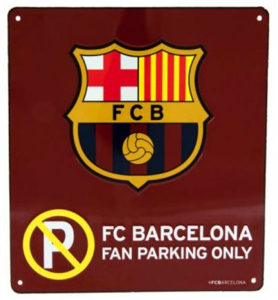 Табличка F.C. Barcelona No Parking Sign