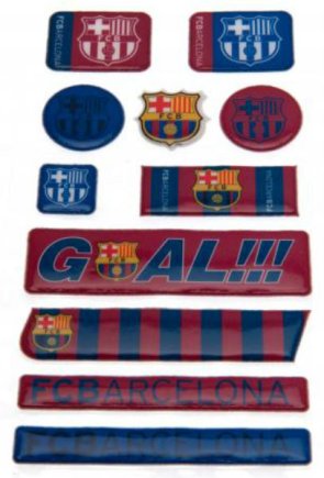 Набор 3D наклеек F.C. Barcelona Bubble Sticker Set (сет 3D наклеек Барселона) 13 штук
