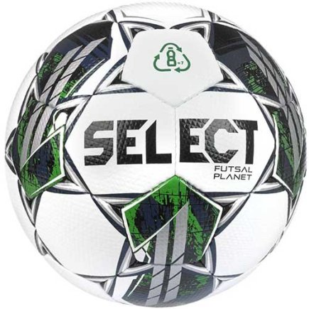 М'яч для футзалу Select Futsal Planet v22 (327) колір: білий/зелений розмір 4