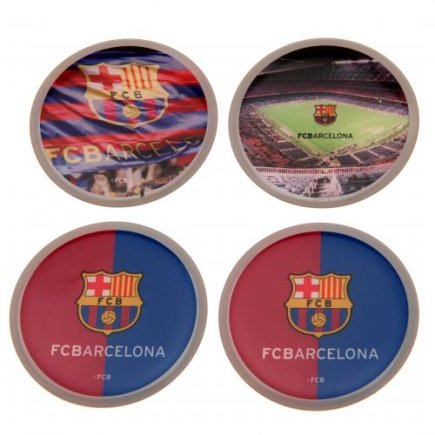 Набор 3D наклеек F.C. Barcelona 3D Stickers 4pk (комплект 3D наклеек Барселона) 4 штуки