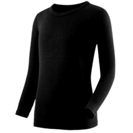 Термобелье футболка с длинным рукавом подростковая цвет: черный