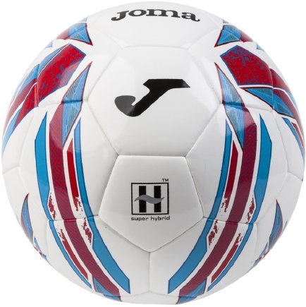 Мяч футбольный Joma HYBRID HALLEY 400355.616 размер 4 цвет: белый/мультиколор