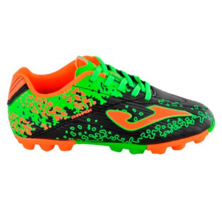 Бутси Joma CHAMPION JR W CHAJW.701.24 дитячі колір: чорний/помаранчевий/салатовий (Офіційна гарантія)
