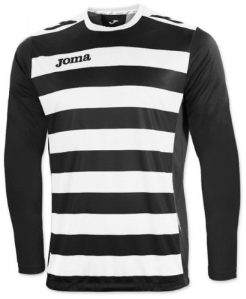 Футболка ігрова з довгим рукавом Joma EUROPA II 1211.99.007 чорно-біла Футболка ігрова з довгим рукавом Joma EUROPA II 1211.99.007 чорно-біла