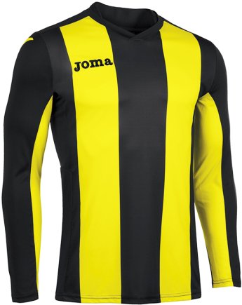 Футболка игровая Joma Pisa V 100404.109 с длинным рукавом черно-желтая Футболка игровая Joma Pisa V 100404.109 с длинным рукавом черно-желтая