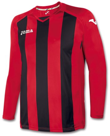Футболка ігрова Joma PISA 12 1202.99.011 з довгим рукавом колір: червоний/чорний Футболка ігрова Joma PISA 12 1202.99.011 з довгим рукавом колір: червоний/чорний