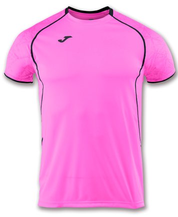 Футболка ігрова Joma Olimpia 100736.030 колір: рожевий/чорний