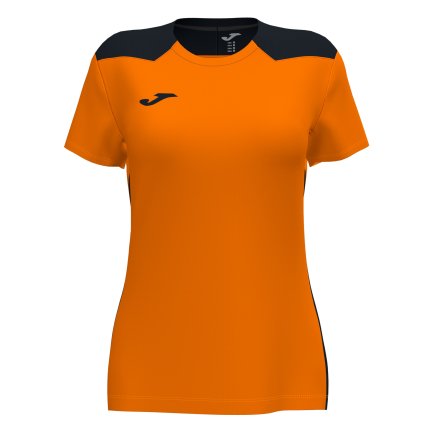 Футболка ігрова Joma CHAMPIONSHIP VI 901265.881 жіноча колір: помаранчевий/чорний
