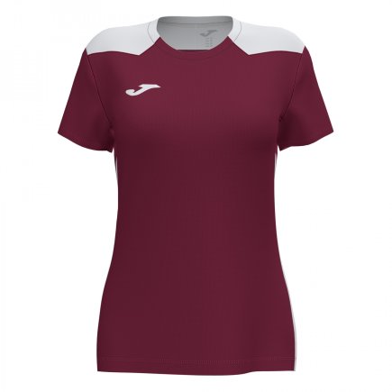 Футболка ігрова Joma CHAMPIONSHIP VI 901265.672 жіноча колір: бордовий/білий