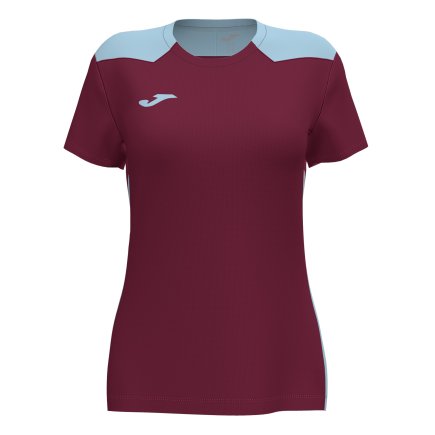 Футболка ігрова Joma CHAMPIONSHIP VI 901265.682 жіноча колір: бордовий/блакитний
