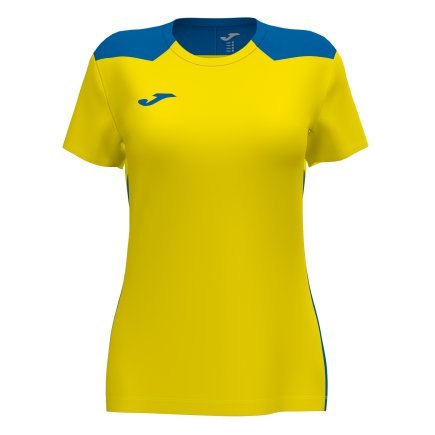 Футболка игровая Joma CHAMPIONSHIP VI 901265.907 женская цвет: желтый/голубой