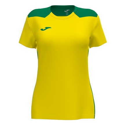 Футболка игровая Joma CHAMPIONSHIP VI 901265.904 женская цвет: желтый/зеленый