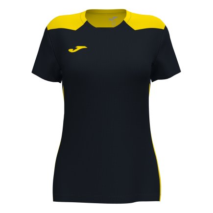 Футболка ігрова Joma CHAMPIONSHIP VI 901265.109 жіноча колір: чорний/жовтий