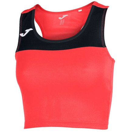 Топ жіночий Joma T-SHIRT RACE WOMAN CORAL-BLACK SLEEVELESS 900758.041