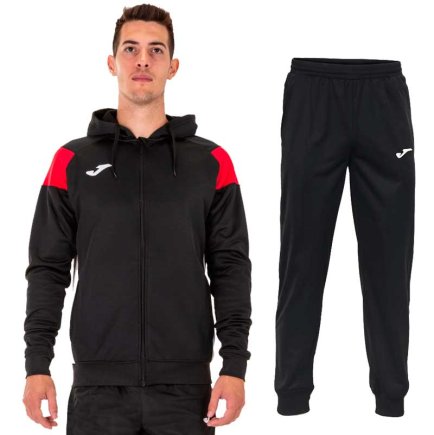 Спортивний костюм Joma Crew III набір колір: чорний/червоний