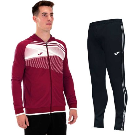 Спортивный костюм Joma Supernova II набор цвет: бордовый/черный