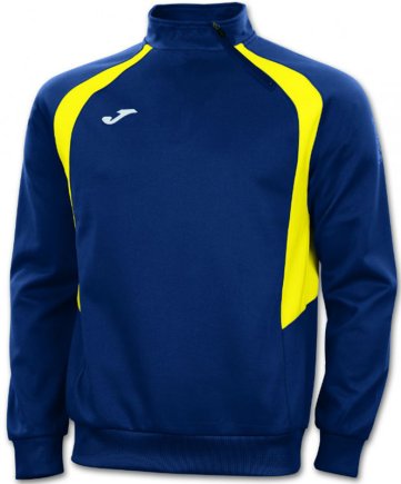 Спортивна кофта Joma Champion III 100019.309 поліестер з коротким замком темно-синьо-жовта