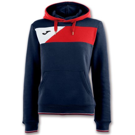 Спортивна кофта Joma CREW II 900443.306 жіноча колір: темно-синій/червоний/білий