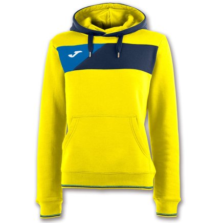 Спортивна кофта Joma CREW II 900443.903 жіноча колір: жовтий/темно-синій/блакитний