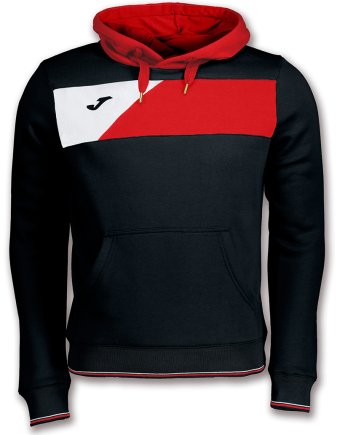 Толстовка Joma CREW II 100760.106 с капюшоном цвет: черный/красный