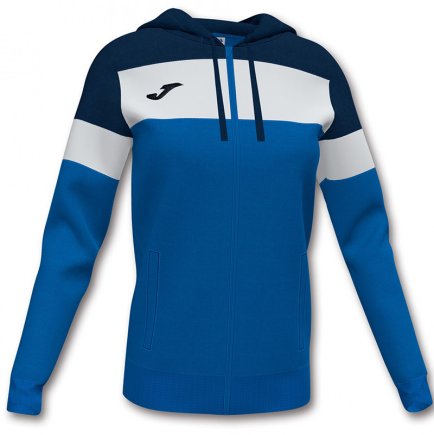 Толстовка жіноча Joma CREW IV WOMAN 901041.703 колір: блакитний/темно-синій/білий