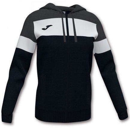 Толстовка жіноча Joma CREW IV WOMAN 901041.110 колір: чорний/сірий/білий