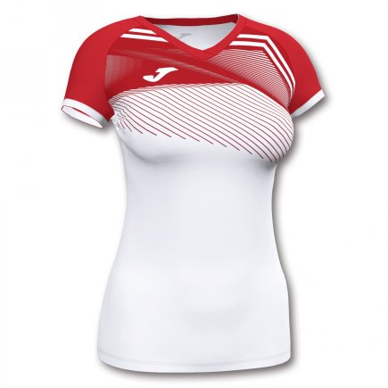 Футболка жіноча Joma SUPERNOVA II T-SHIRT 901066.206 колір: білий/червоний