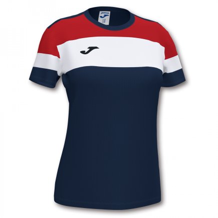 Футболка жіноча Joma CREW IV WOMAN 901039.336 колір: темно-синій/червоний/білий