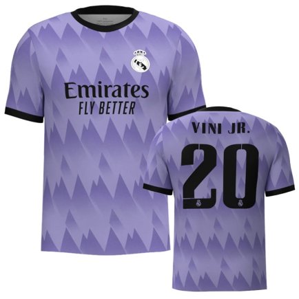 Новая Футболка Реал Мадрид Винисиус Жуниор 20 (Real Madrid Vini Jr 20) 2022-2023 игровая/повседневная 10226008 цвет: фиолетовый