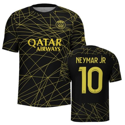 Нова Футболка ПСЖ Неймар 10 (PSG Neymar Jr 10) 2022-2023 ігрова/повсякденна 10226401 колiр: чорний