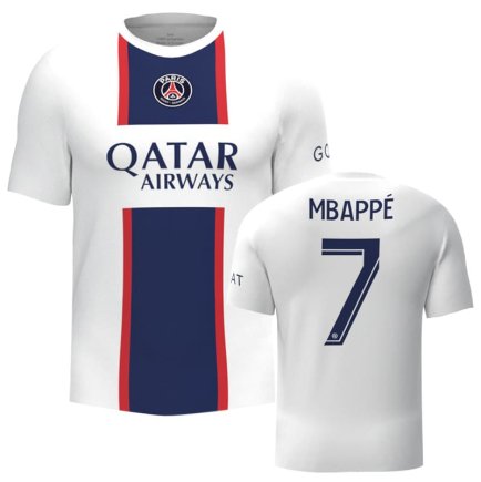 Футболка ПСЖ Мбаппе 7 (PSG Mbappe 7) 2022-2023 игровая/повседневная 10227510 цвет: белый
