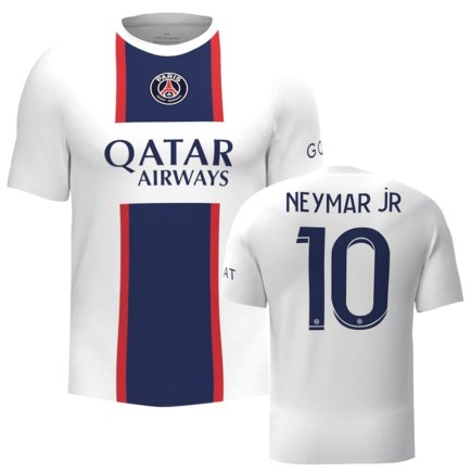 Футболка ПСЖ Неймар 10 (PSG Neymar Jr 10) 2022-2023 игровая/повседневная 10227610 цвет: белый