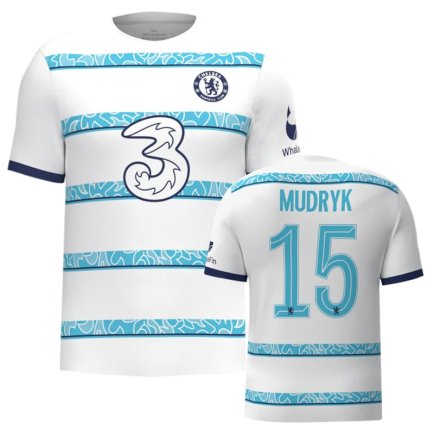 Футболка Челси Мудрик 15 (Chelsea Mudryk 15) 2022-2023 игровая/повседневная 10229410 цвет: белый