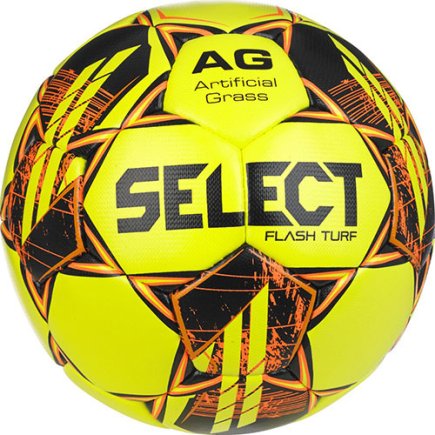 М'яч футбольний Select FLASH TURF FIFA v23 (390) розмір 5 колір: жовтий/помаранчевий