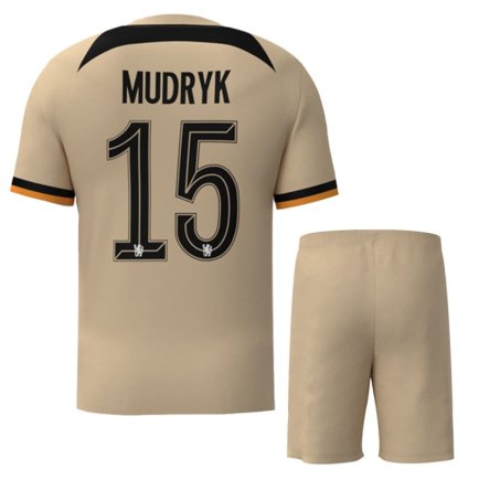Футбольная форма Челси Мудрик 15 (Chelsea Mudryk 15) 2022-2023 игровая/повседневная 11221819 цвет: бежевый