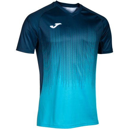 Футболка ігрова Joma TIGER IV 102764.013 колір: блакитний/темно-синій