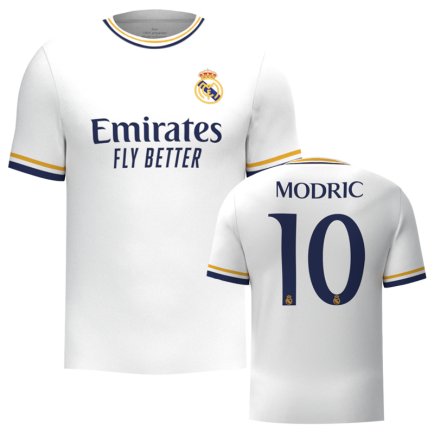 Футболка Реал Мадрид Модрич 10 (Real Madrid Modric 10) 2023-2024 игровая/повседневная 11226910 цвет: белый