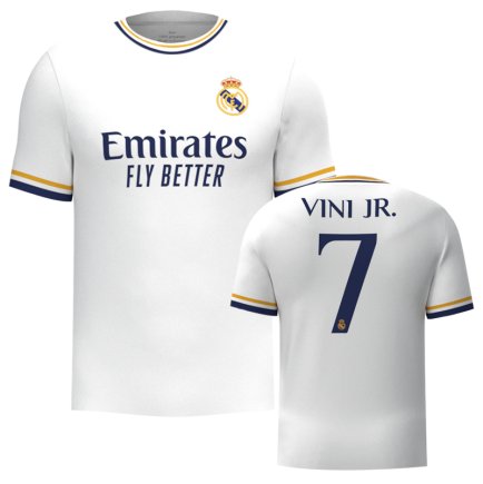 Футболка Реал Мадрид Винисиус Жуниор 7 (Real Madrid Vini Jr 7) 2023-2024 игровая/повседневная 11226710 цвет: белый