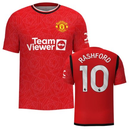 Футболка Манчестер Юнайтед Рашфорд 10 (Manchester United Rashford 10) 2023-2024 игровая/повседневная 11228402 цвет: красный