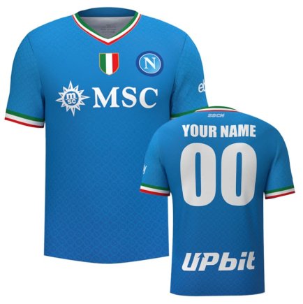 Новая Футболка Napoli (Наполи) 2023-2024 игровая/повседневная 12220311 цвет: голубой