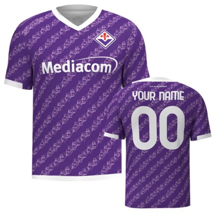 Новая Футболка Fiorentina (Фиорентина) 2023-2024 игровая/повседневная 12224108 цвет: фиолетовый