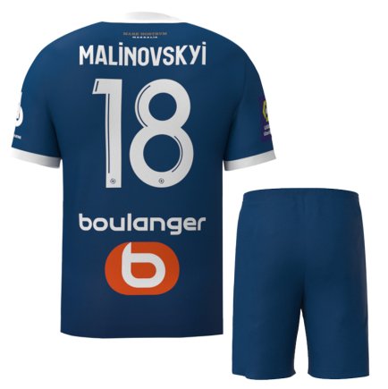 Новая Футбольная форма Олимпик Марсель Малиновский 18 (Olympic Marseille Malinovskyi 18) 2023-2024 игровая/повседневная 12225012 цвет: темно-синий