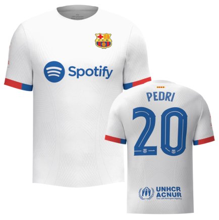Нова Футболка Барселона Педрі 20 (Barcelona Pedri 20) 2023-2024 ігрова/повсякденна 12226710 колiр: білий